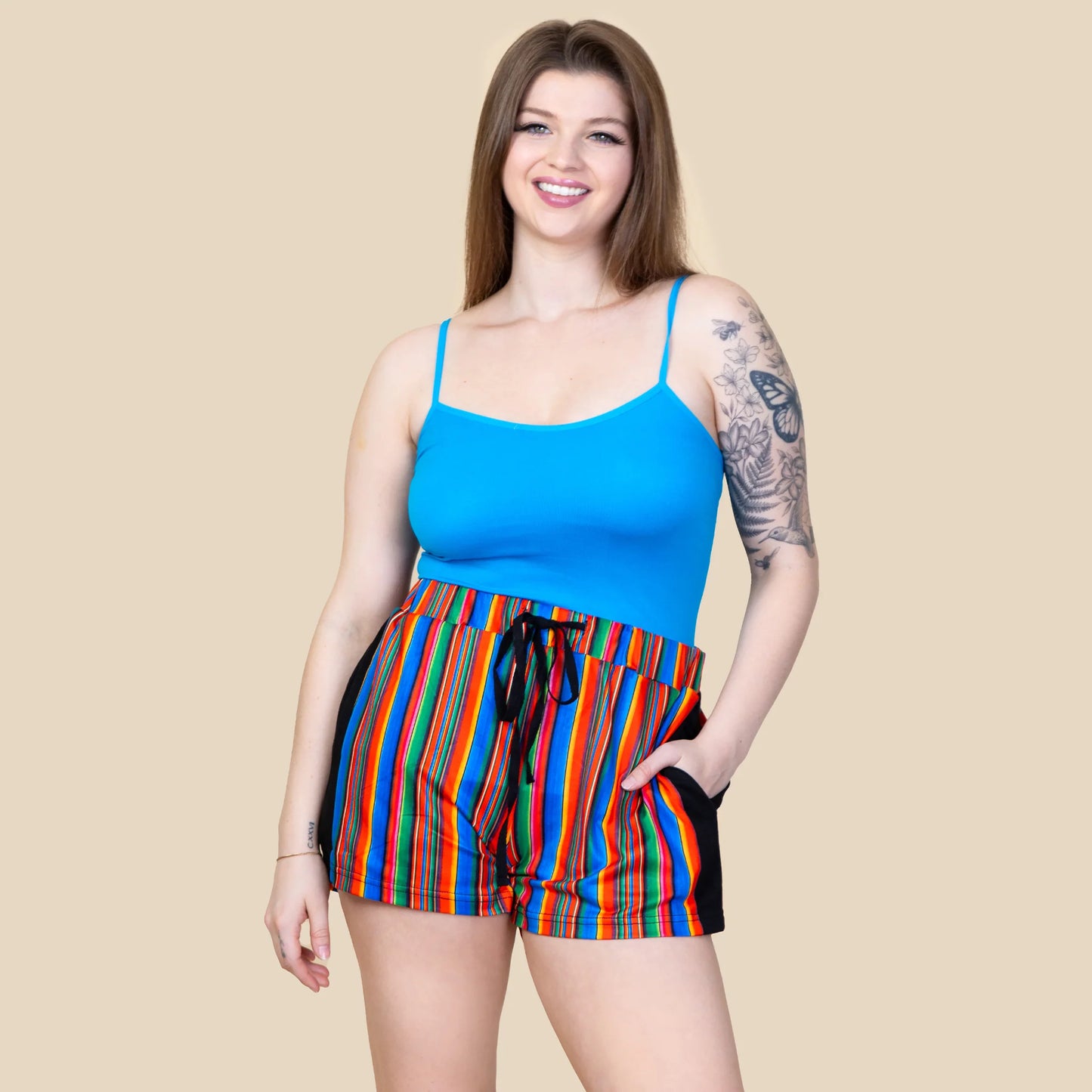 Serape & Black Shorts