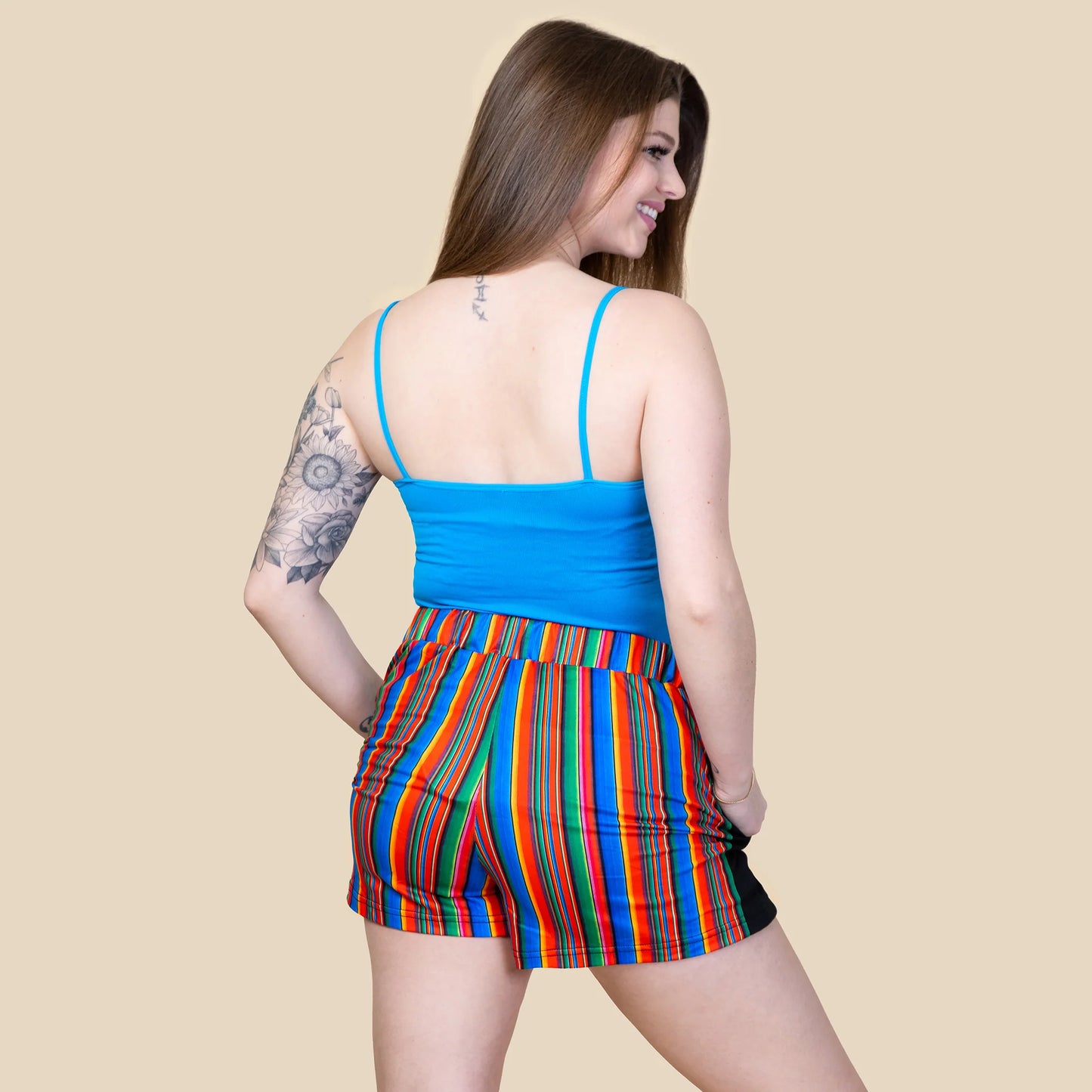 Serape & Black Shorts