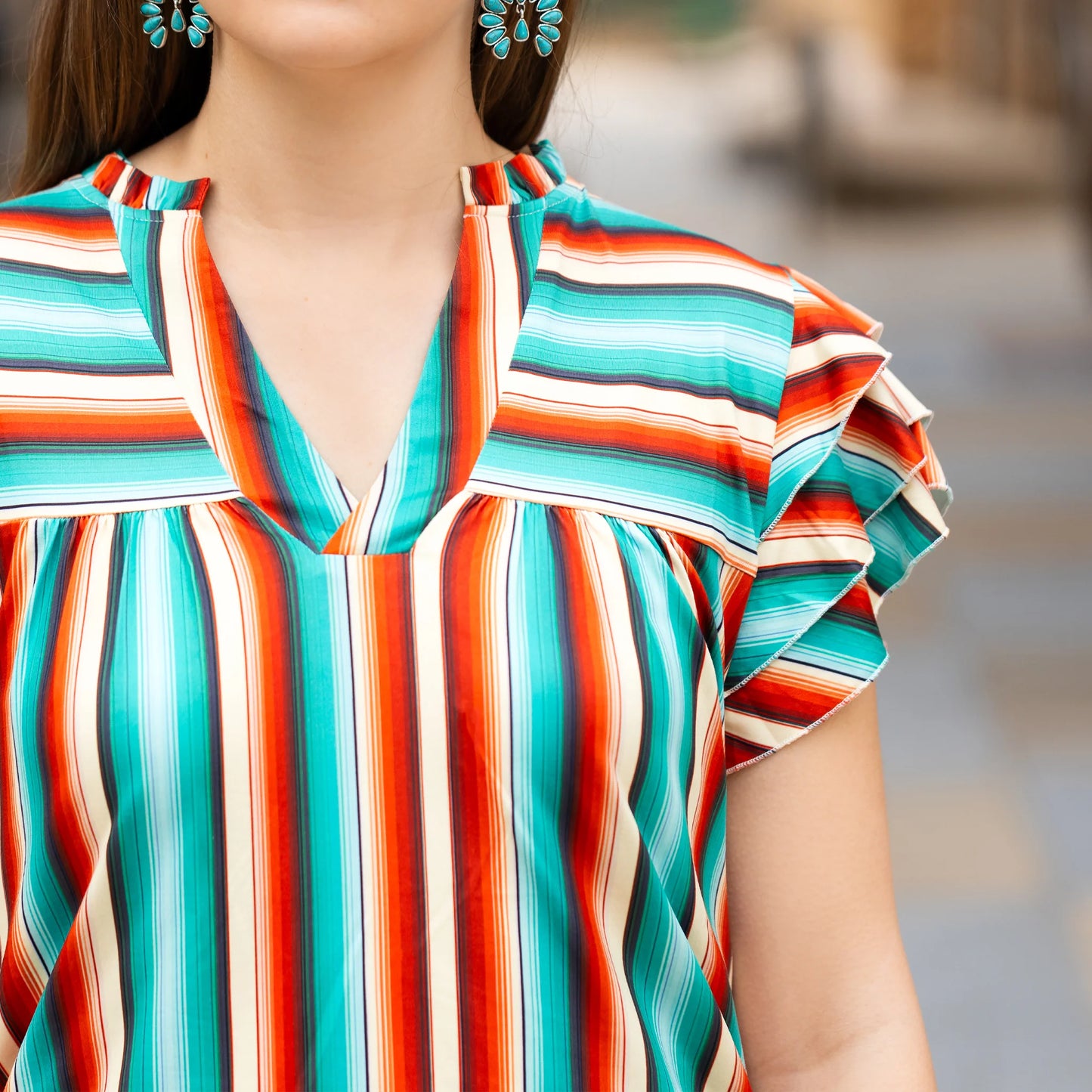 V-Neck Serape Top