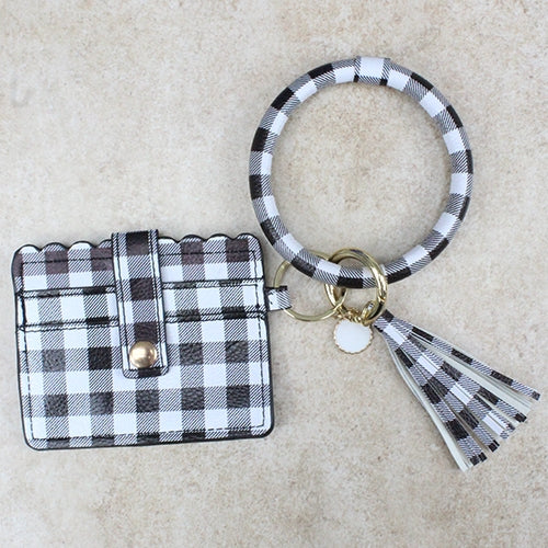 Black & White Keychain Wallet