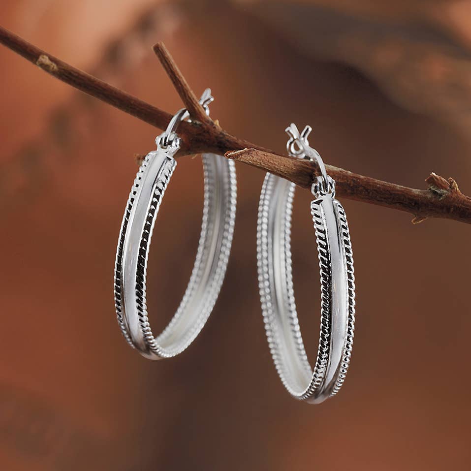 Sterling Hoop Earrings