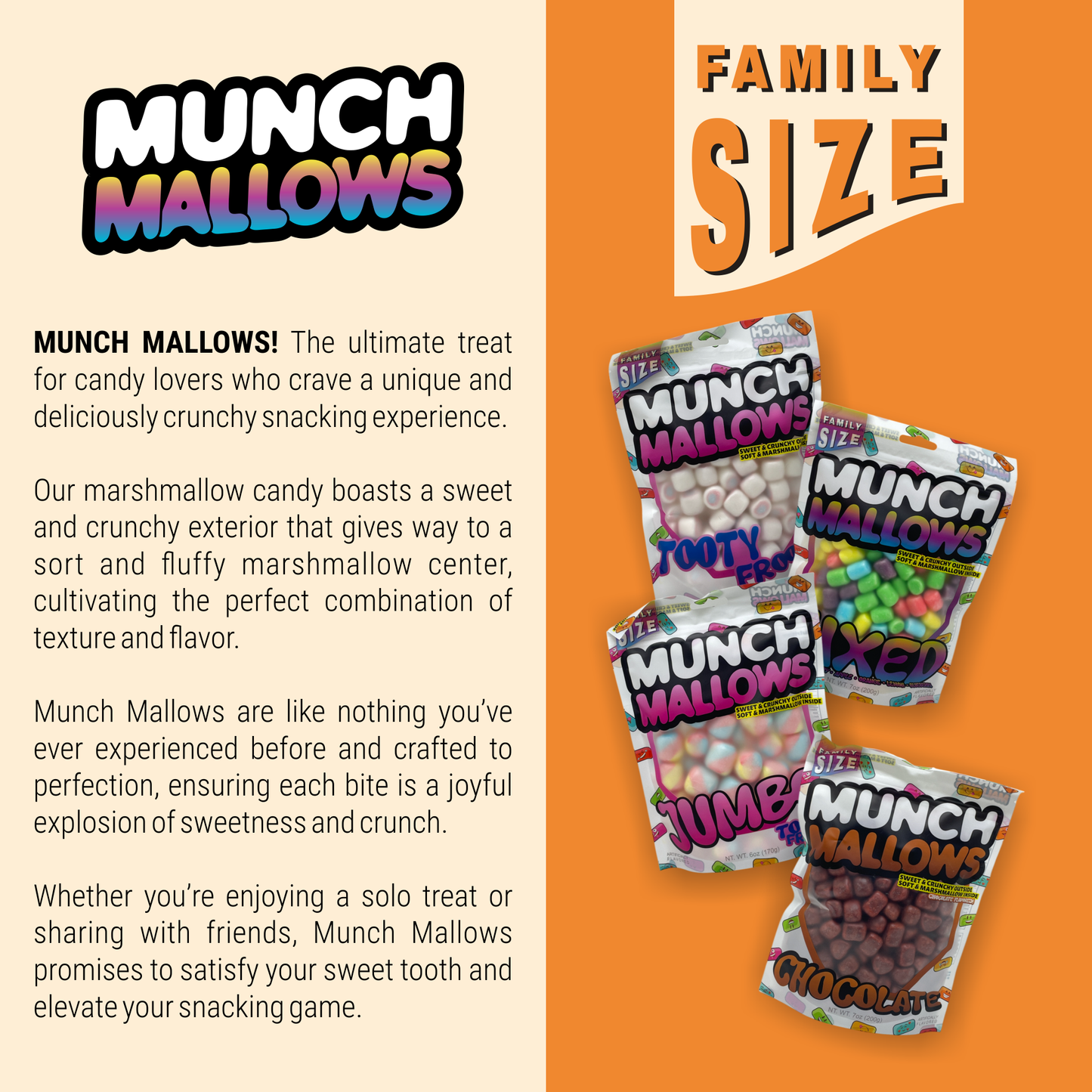 Munch Mallows - Marshmallow Candy - Unique Novelty Candy: Chocolate