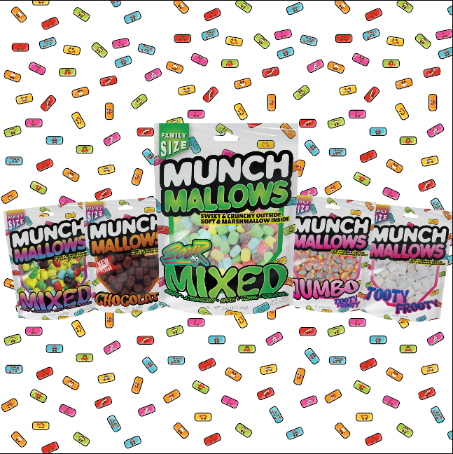 Munch Mallows - Marshmallow Candy - Unique Novelty Candy: Tooty Frooty Jumbo