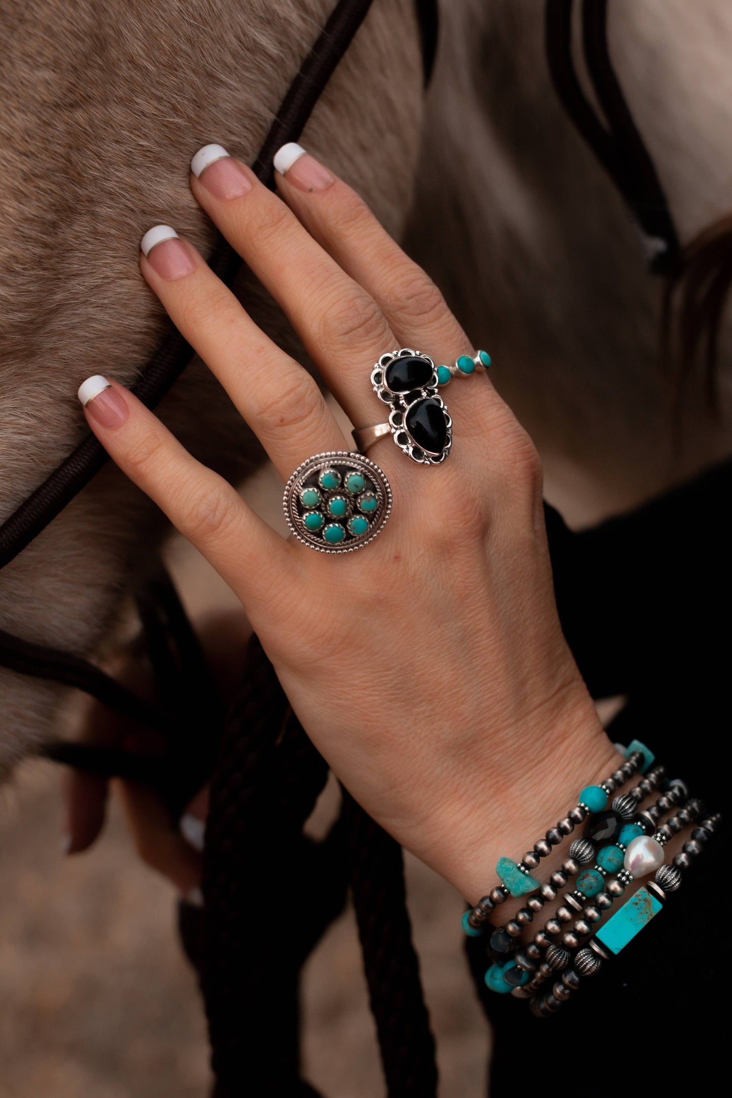 Kristyns Desert Pearl Bracelets: Turquoise
