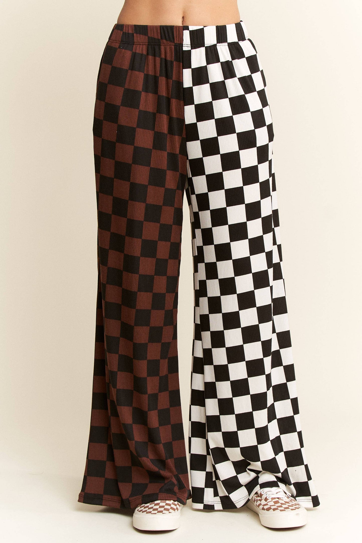 SPLIT DECISION CHECKERED PANTS: Brown/Black