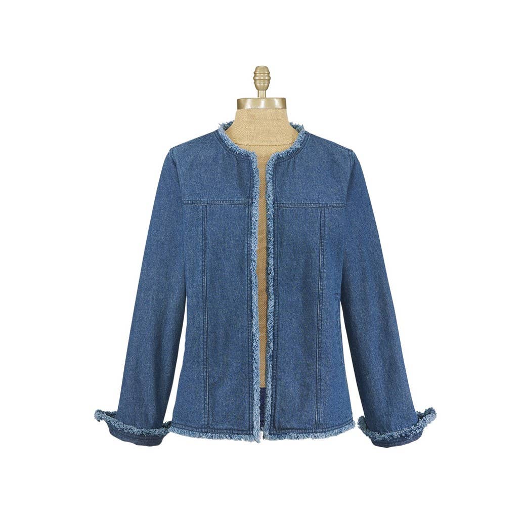 Torey Fringed Denim Jacket