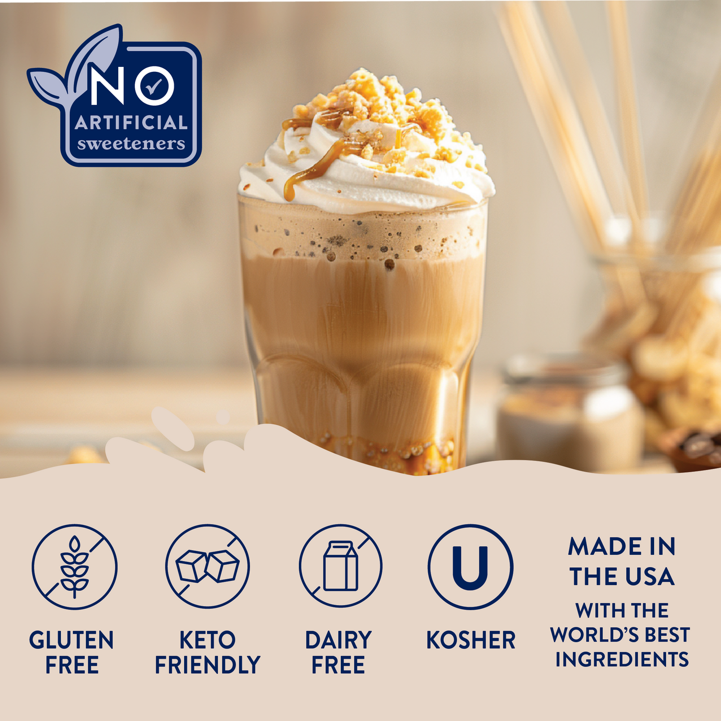 SUGAR FREE Naturally Sweetened Salted Caramel Syrup