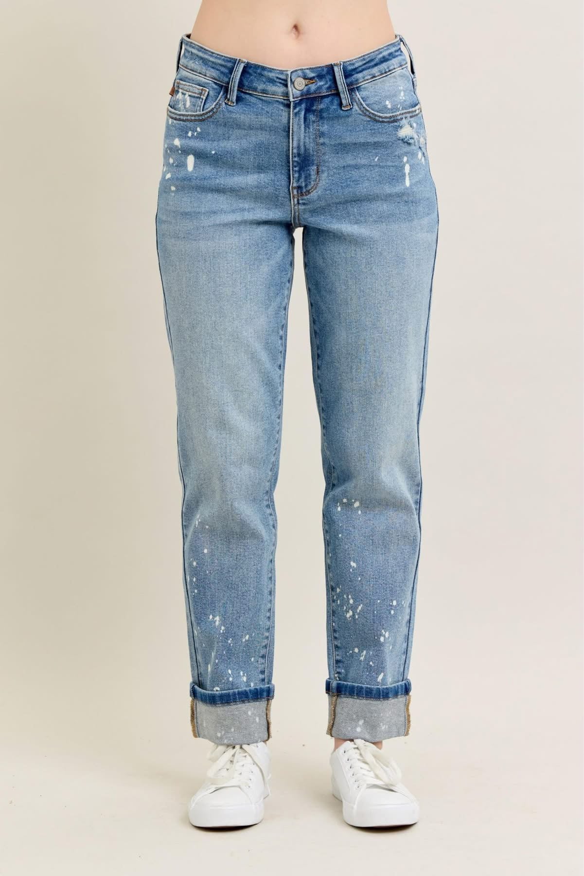 JUDY BLUE BOYFRIEND FIT. MID RISE 88519