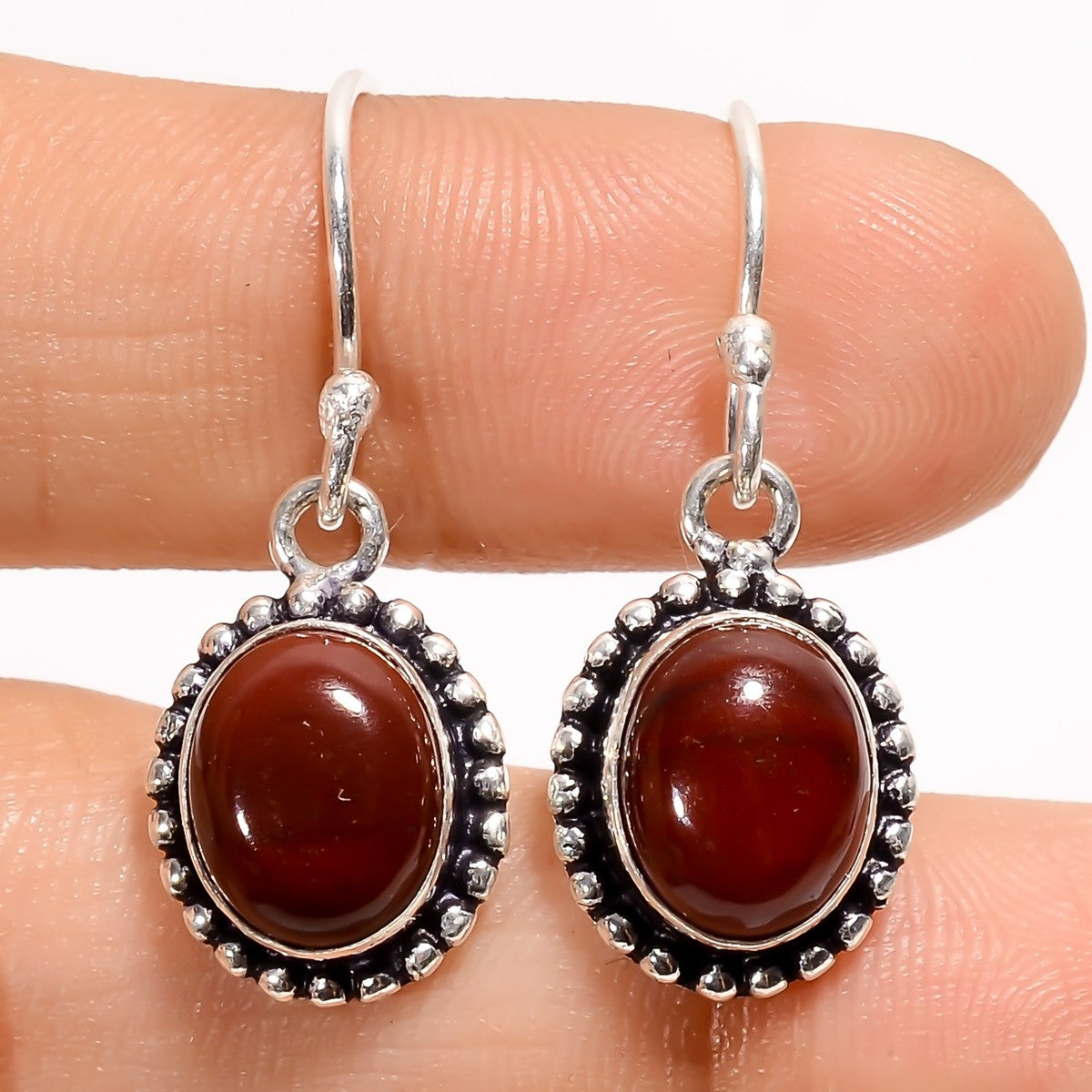 Sterling Silver Earring BROWN 1.25"