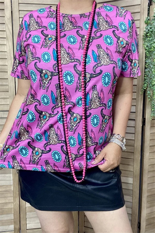 Bull & Diamond print short sleeve