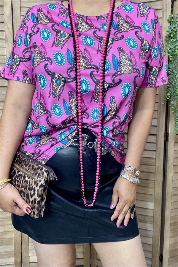 Bull & Diamond print short sleeve