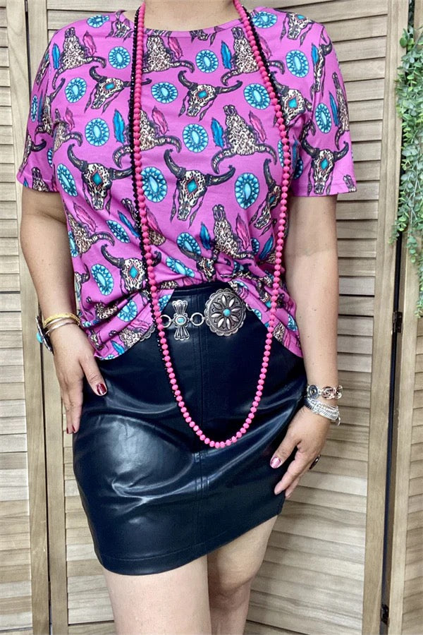 Bull & Diamond print short sleeve