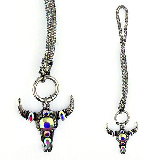 WESTERN CRYSTAL STEERHEAD KEYCHAIN