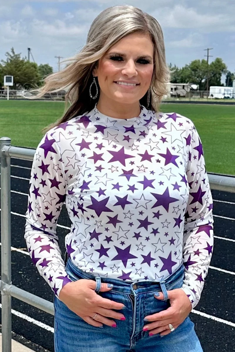 GO TEAM GO PURPLE MESH