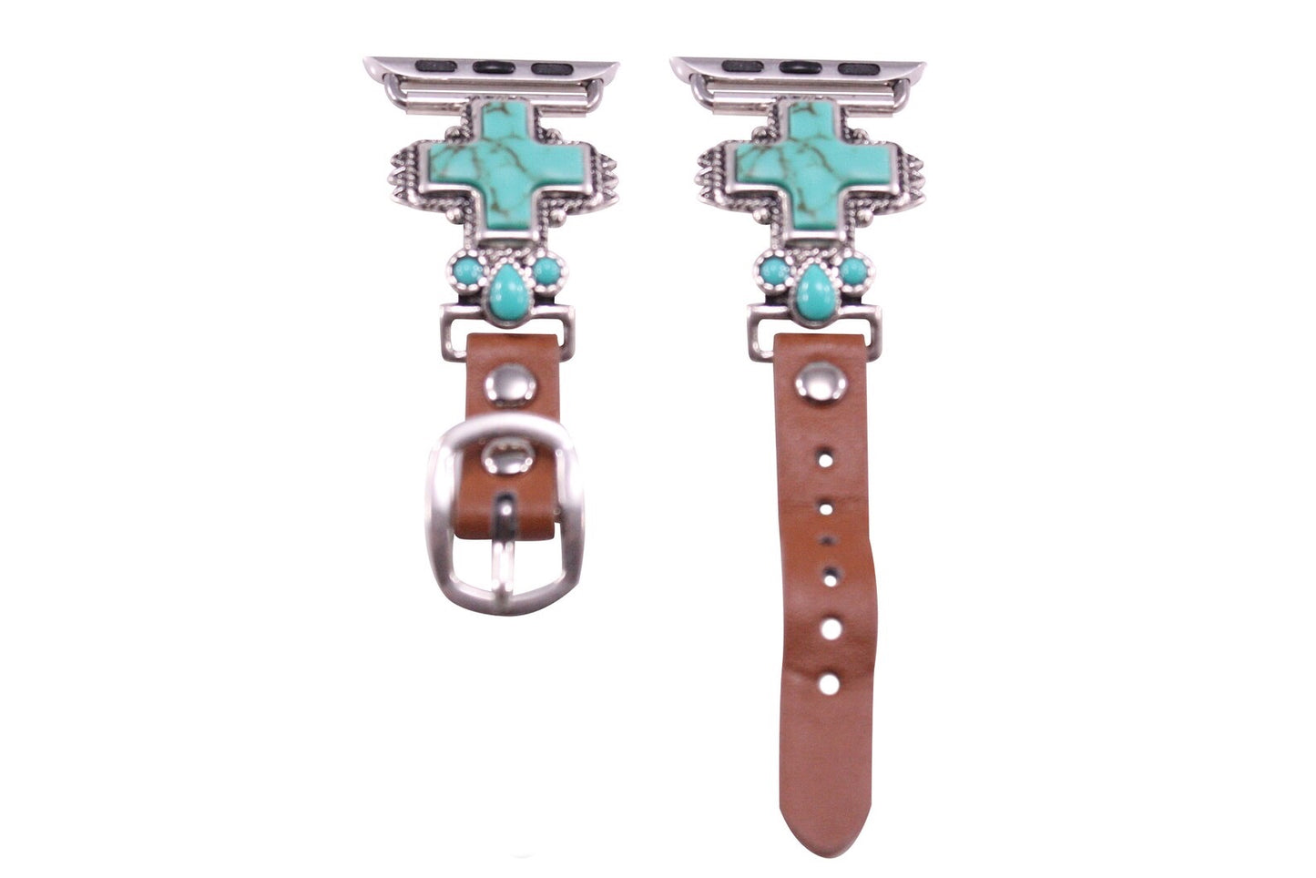 Delicate Cross Turquoise Watch Band 38-40
