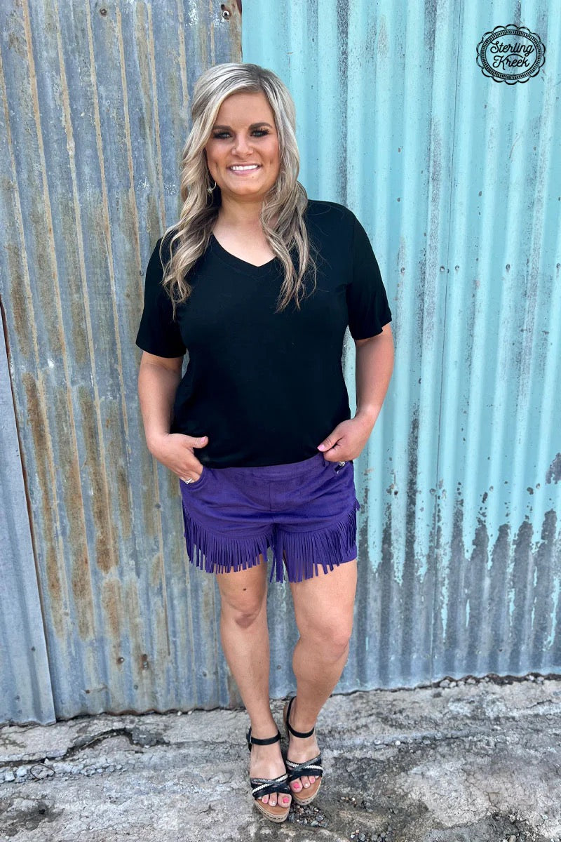 NASHVILLE BABE SHORTS PURPLE