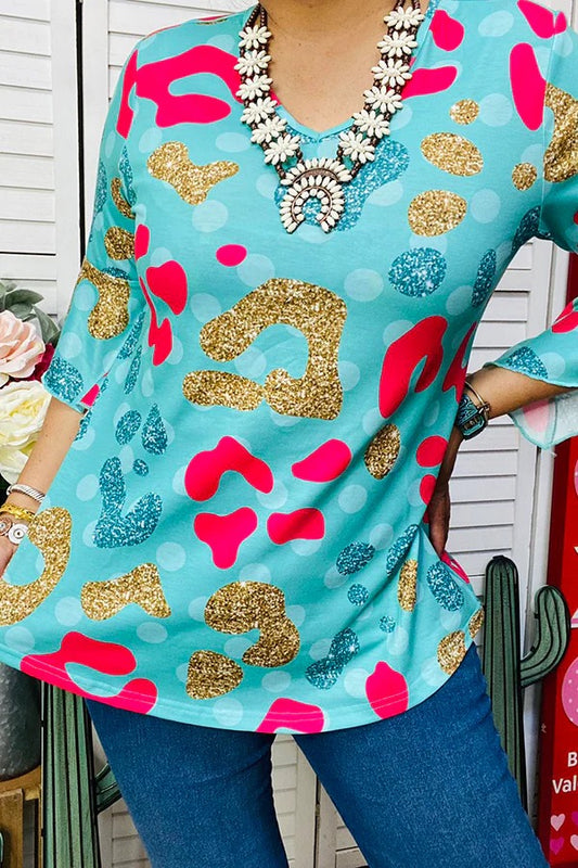 Leopard glitter prints