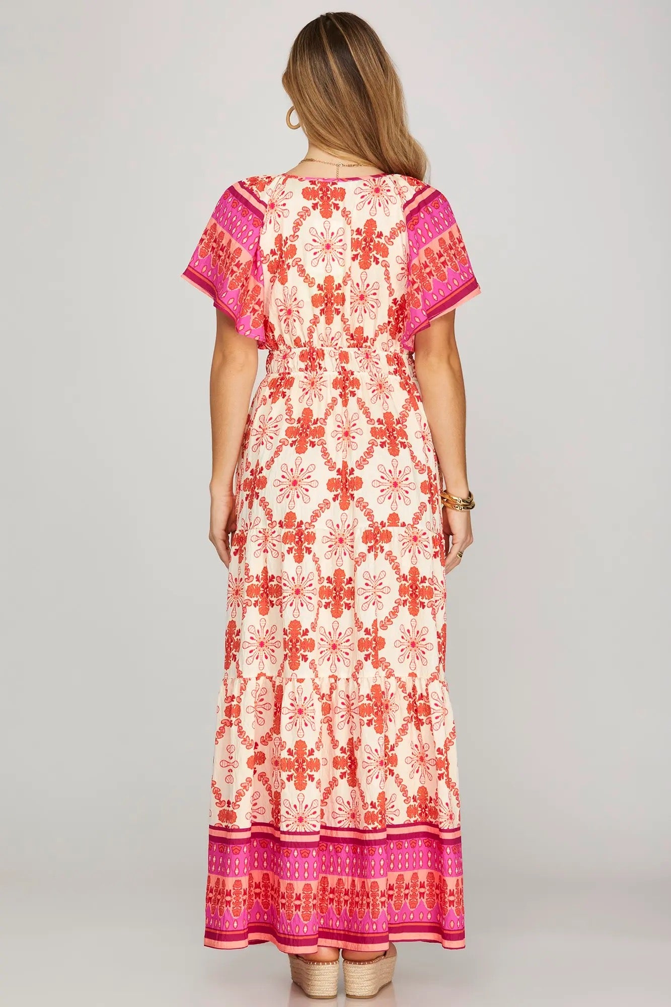 SHE + SKY MAXI DRESS PINK