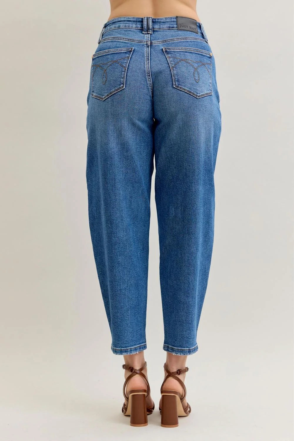 Judy Blue High Waist Soft Barrel Stitch Thru Pocket Denim Jeans