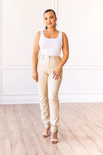 THE GIOVANNA'S METALLIC GOLD SKINNY JEANS