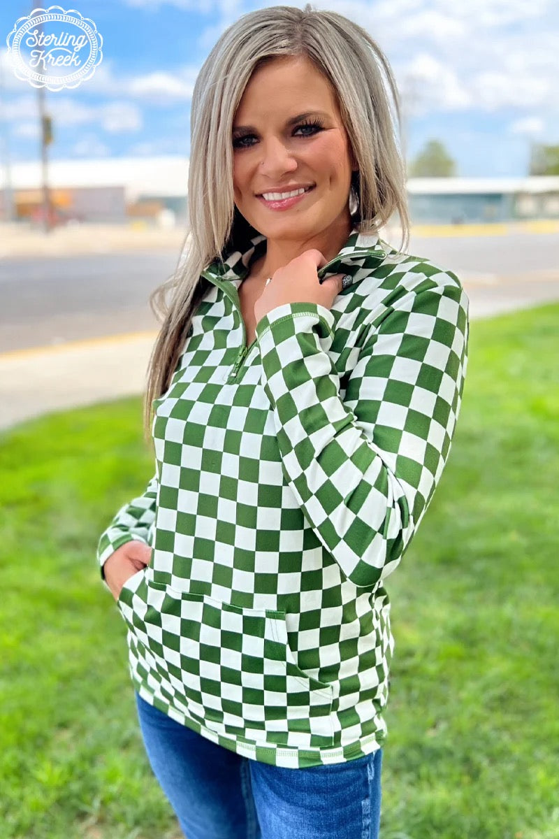 PEP RALLY PULLOVER GREEN