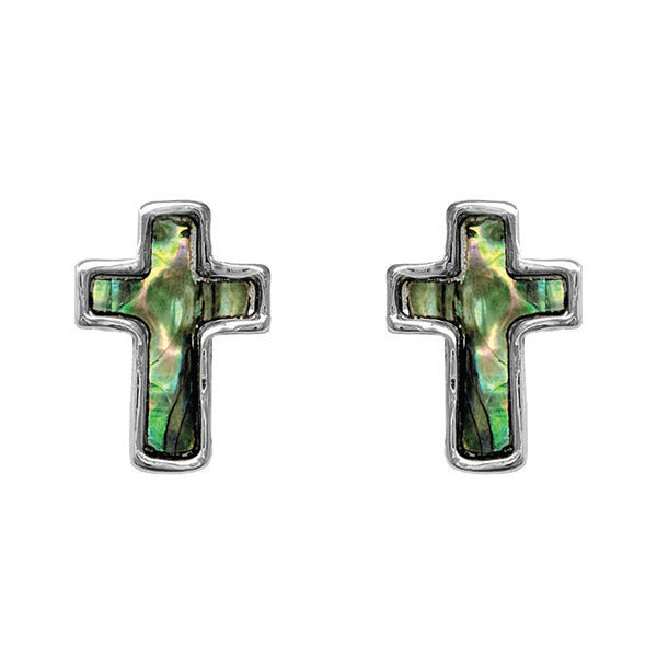 HAMMERED CROSS EARRINGS