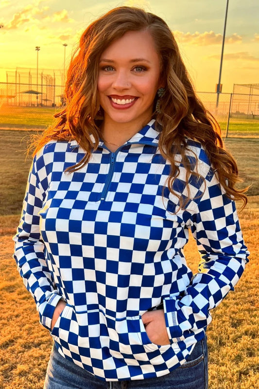 PEP RALLY PULLOVER BLUE
