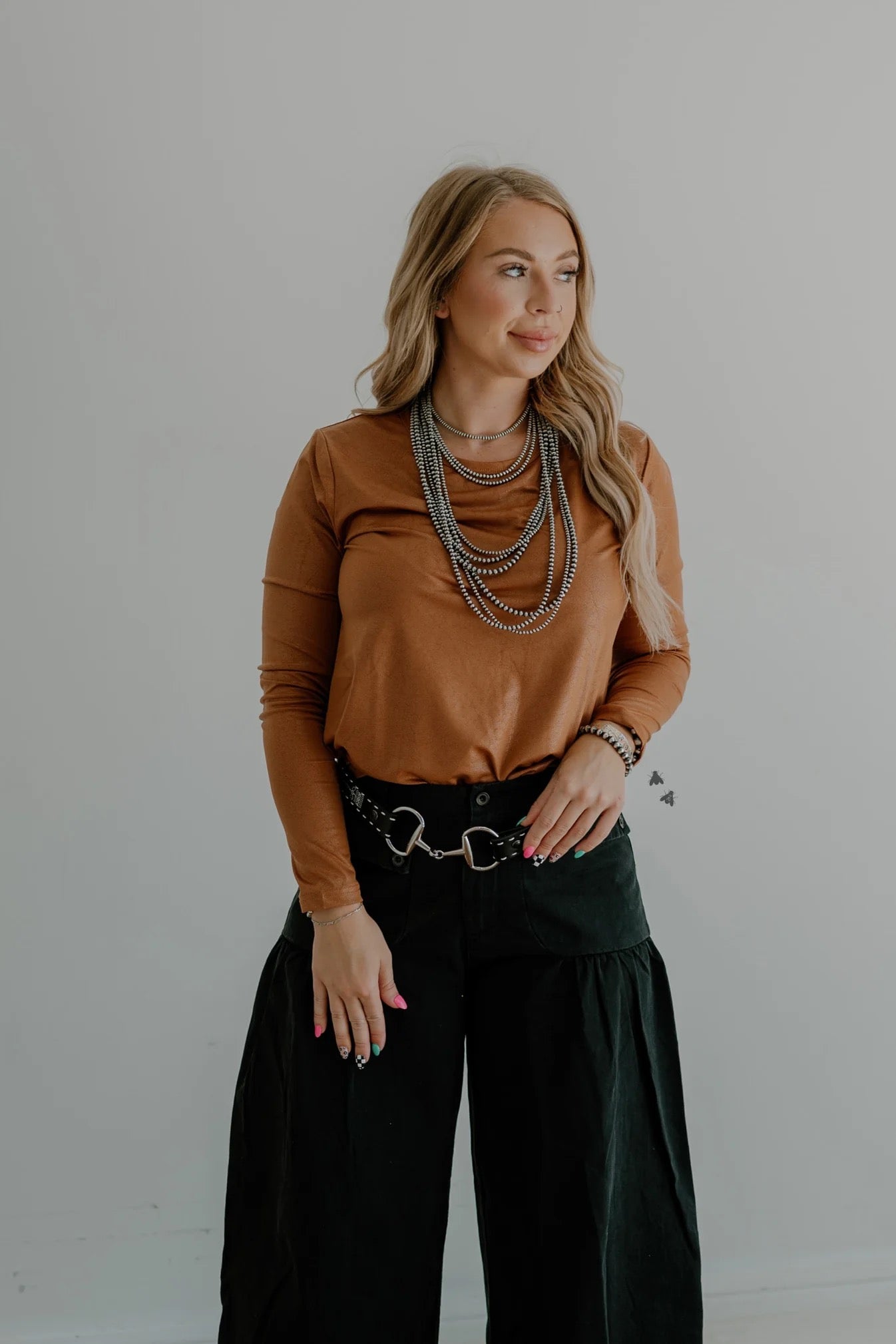 SWANKY LEATHER LONG SLEEVE