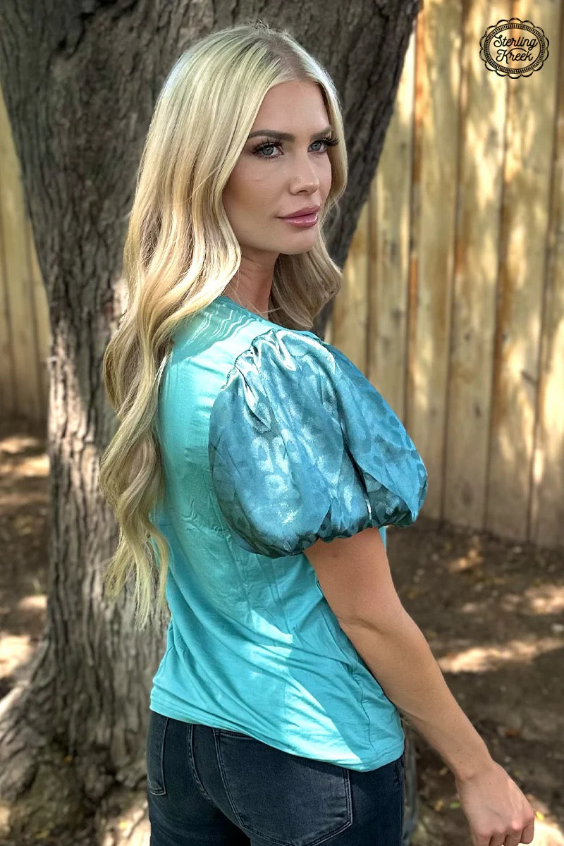 LOUISIANA WOMAN TOP - TEAL