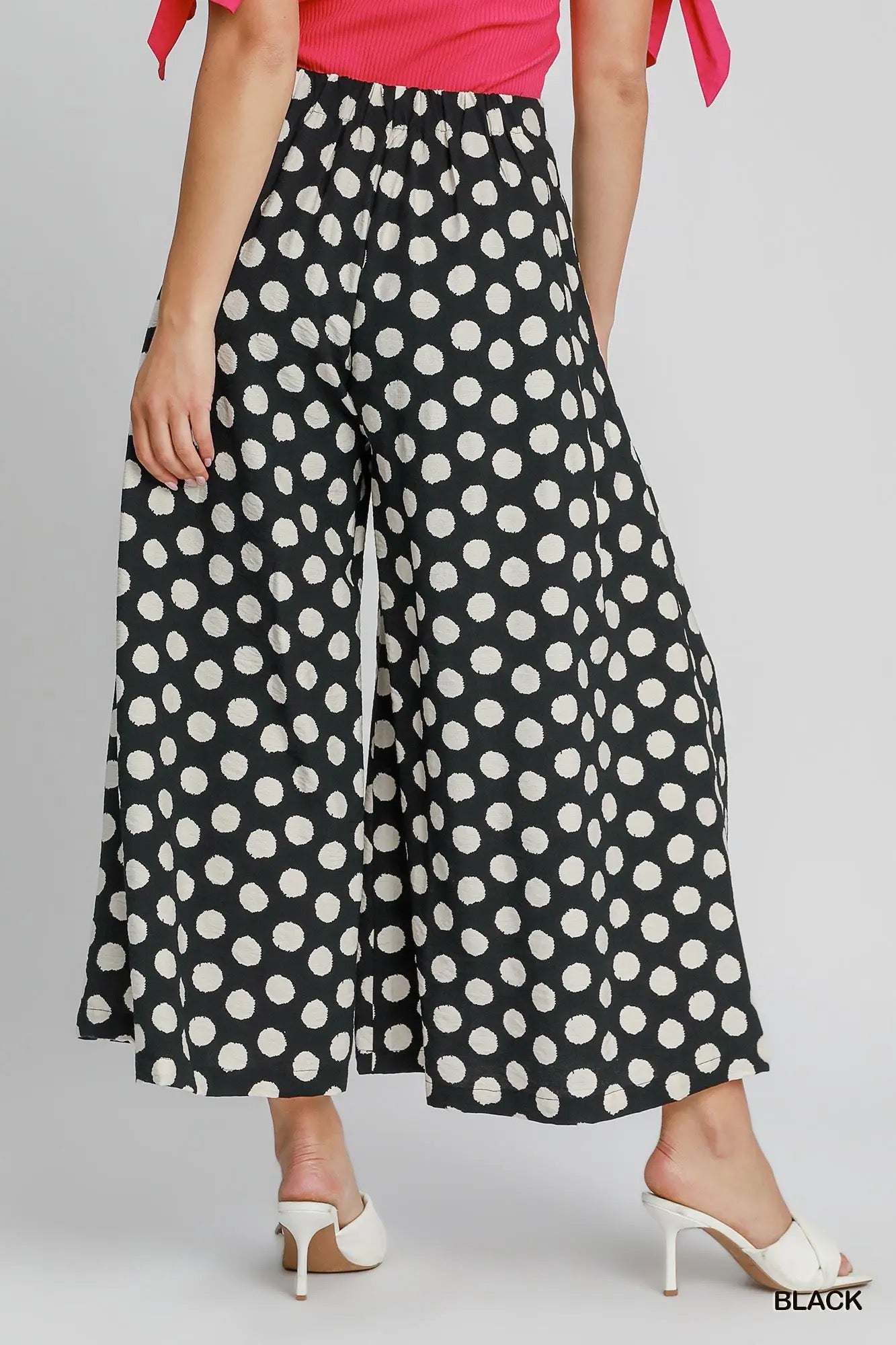 Playful Polka Wide Leg Pants