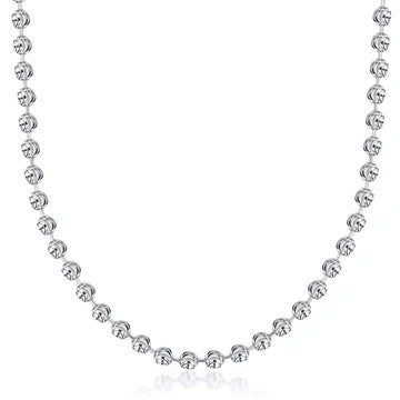 .925 STERLING SILVER MOON CUT NECKLACE