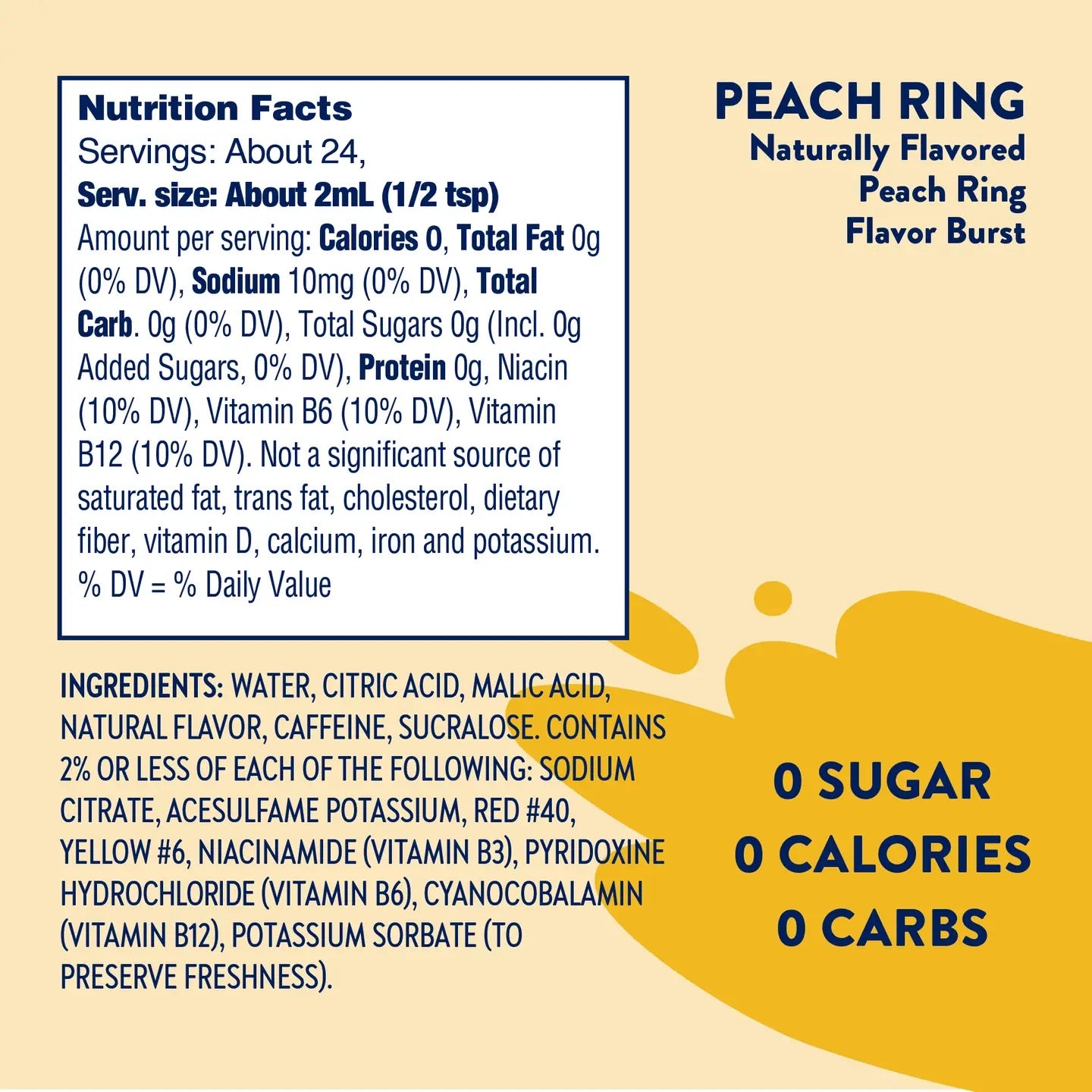 Flavor Burst - Sugar Free Peach Ring + Energy