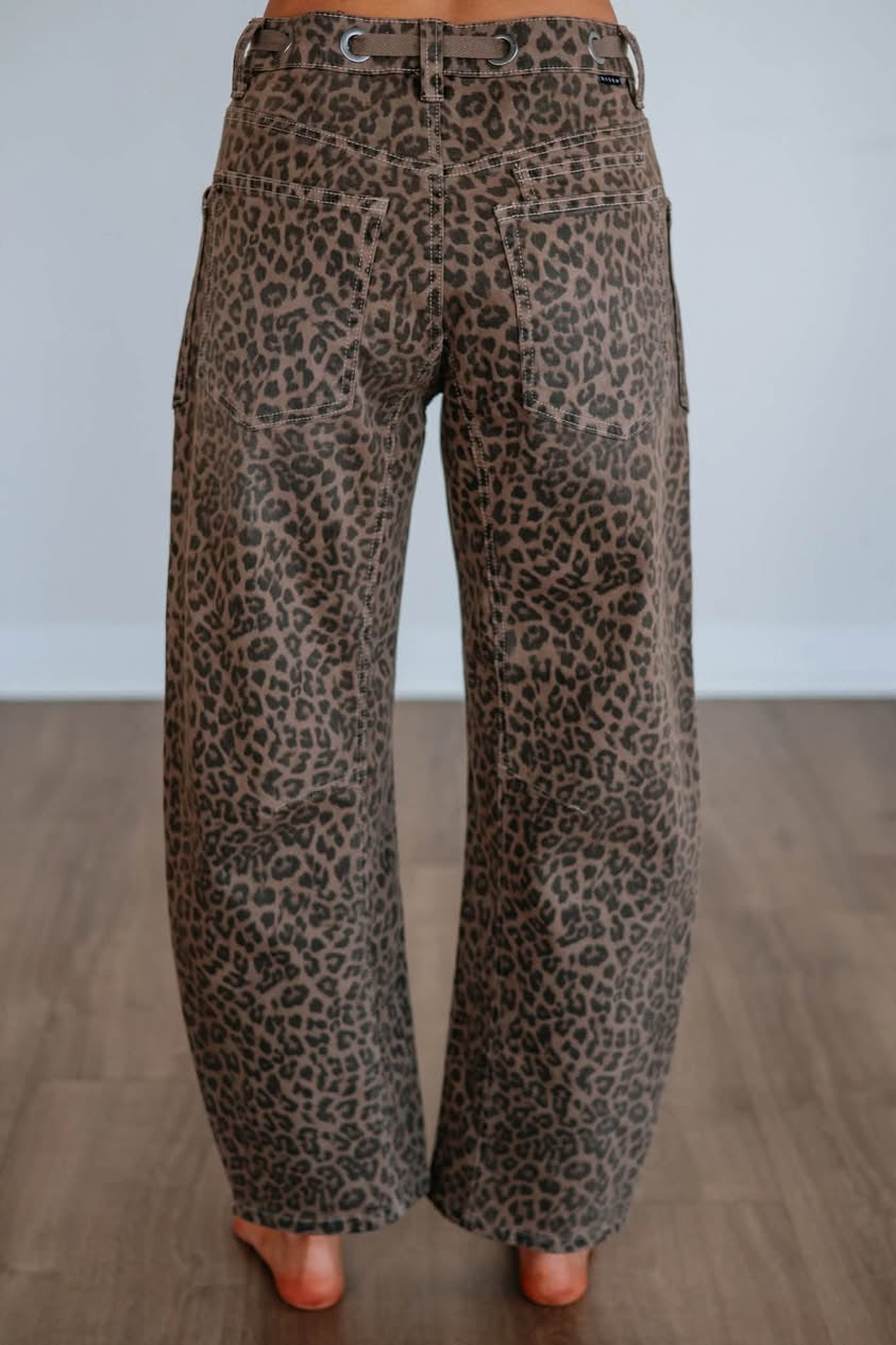 RISEN Slouchy Crop Barrel Pants with Drawstring