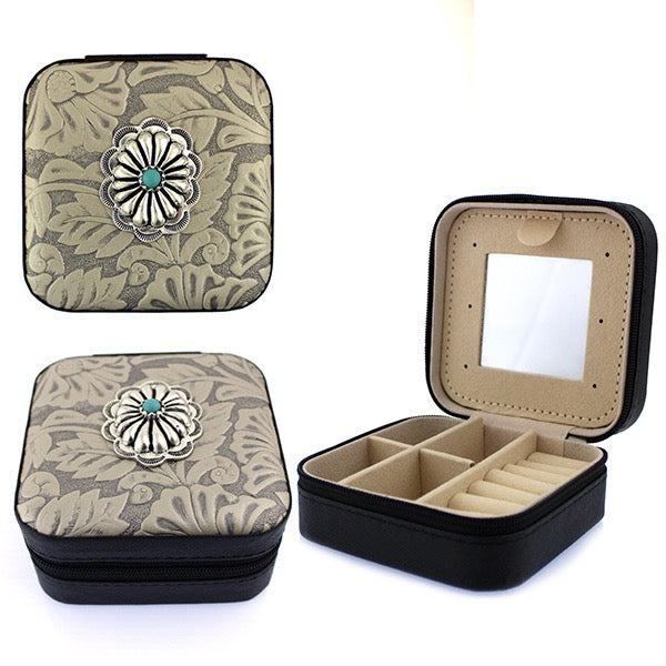 PEARL TOOLED JEWELRY BOX