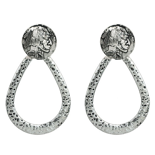 HAMMERED TEARDROP EARRINGS
