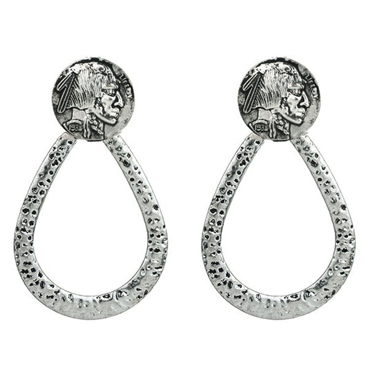 HAMMERED TEARDROP EARRINGS