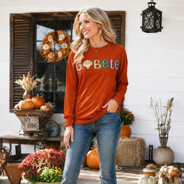 "GOBBLE" LONG SLEEVE