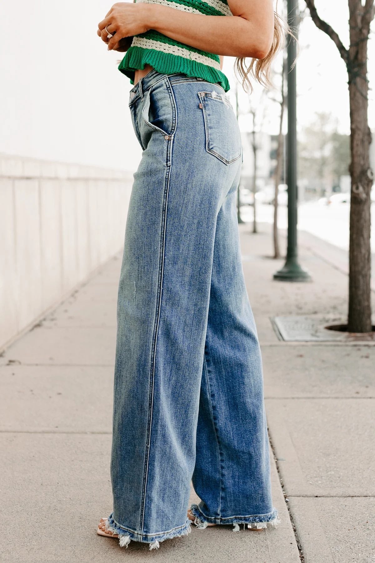JUDY BLUE HIGH WAIST RETRO WIDE LEG