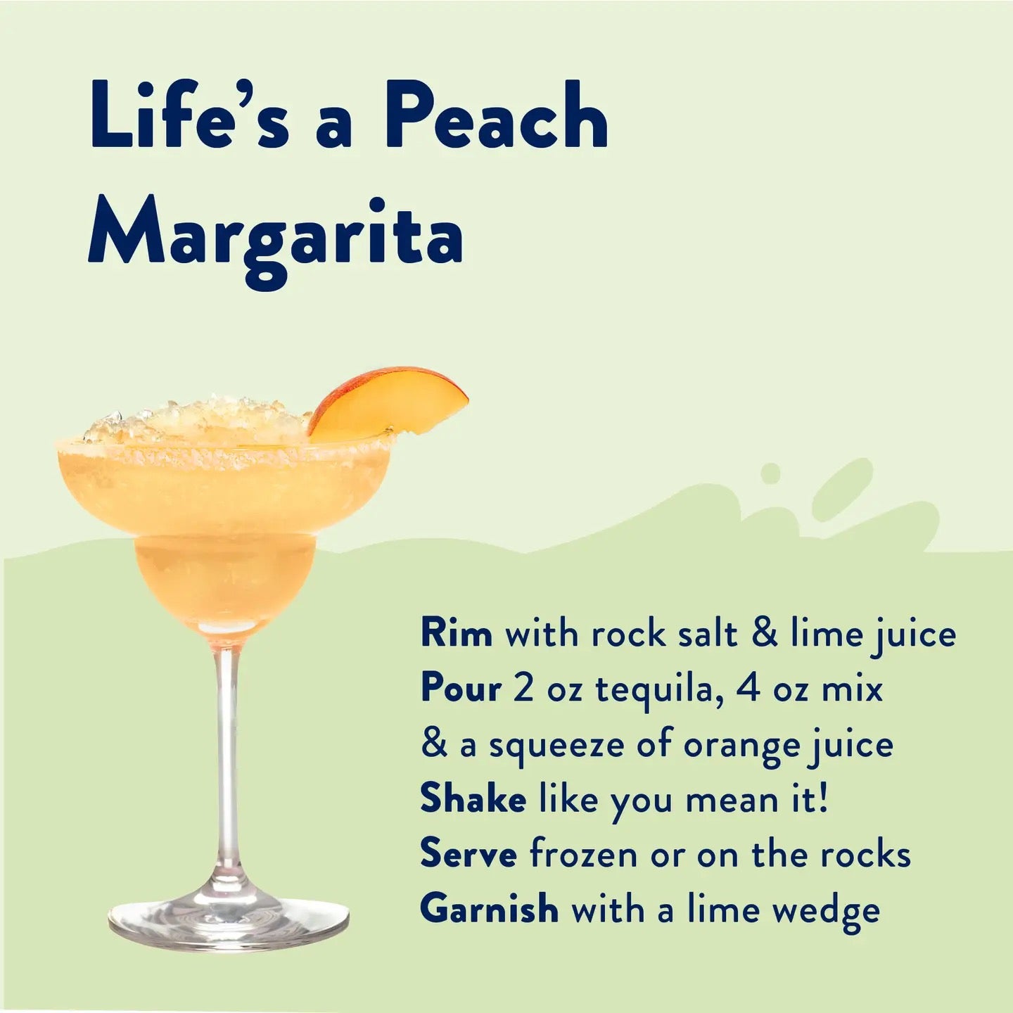 SUGAR FREE Natural Peach Margarita - Mixer