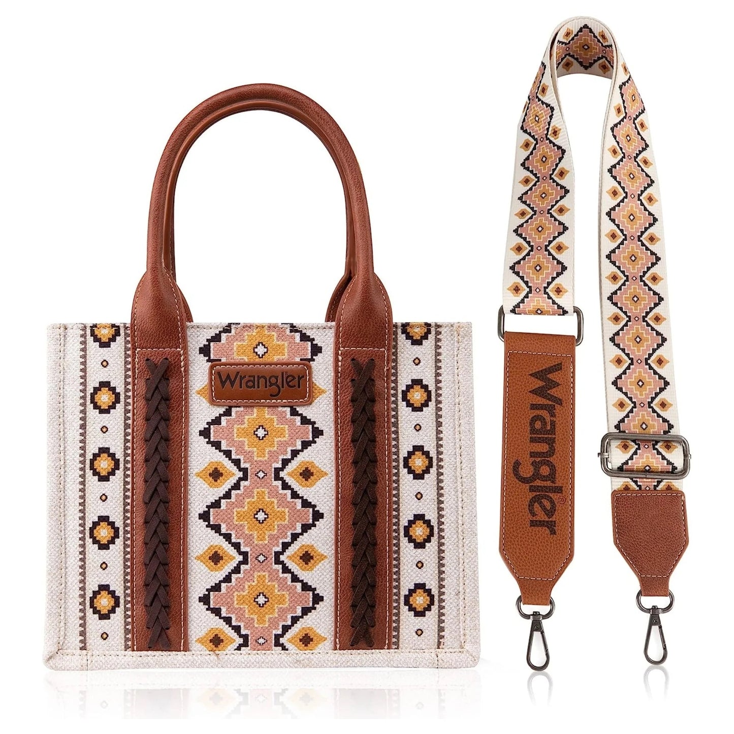 Wrangler Southwestern Print Small Canvas Tote/Crossbody