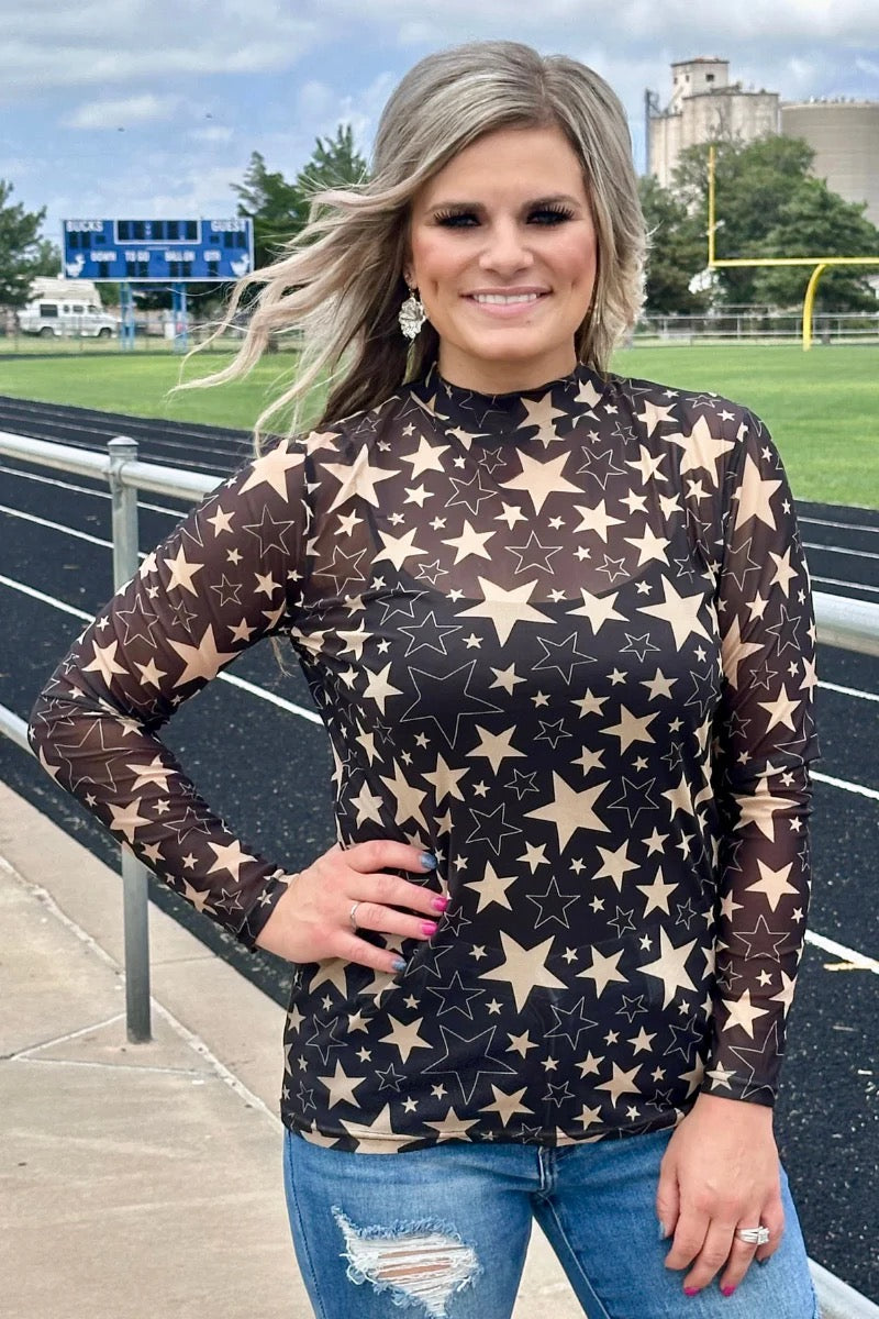 GO TEAM GO BLACK AND GOLD MESH