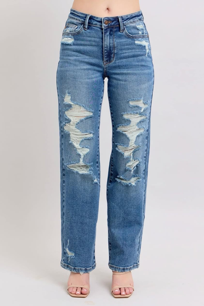 Judy Blue straight leg distressed