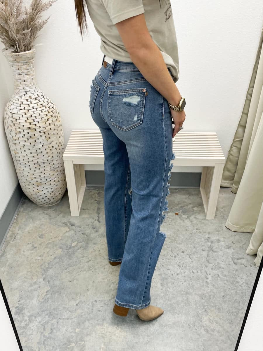 Judy Blue straight leg distressed