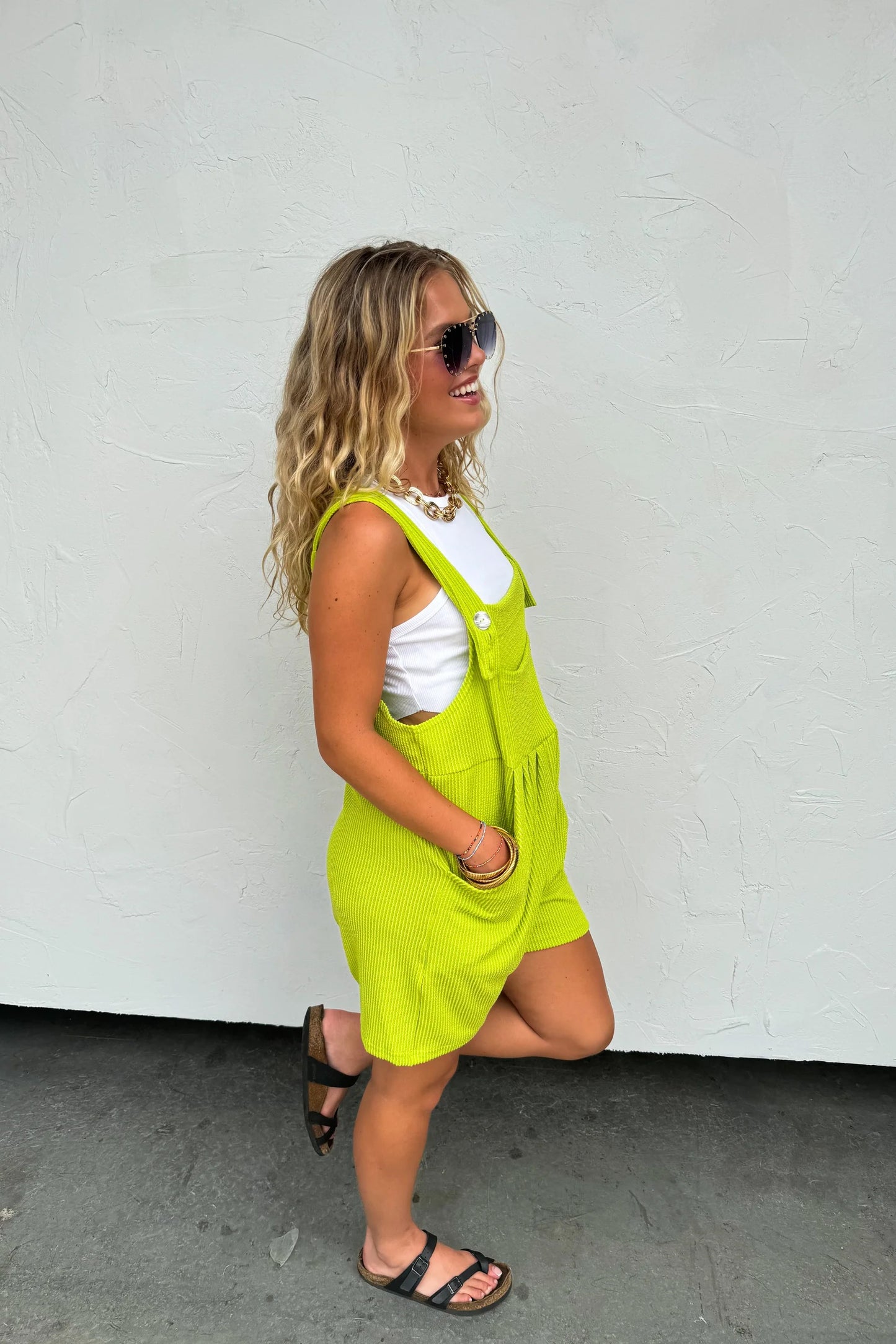 MYLA POCKET ROMPER LIME