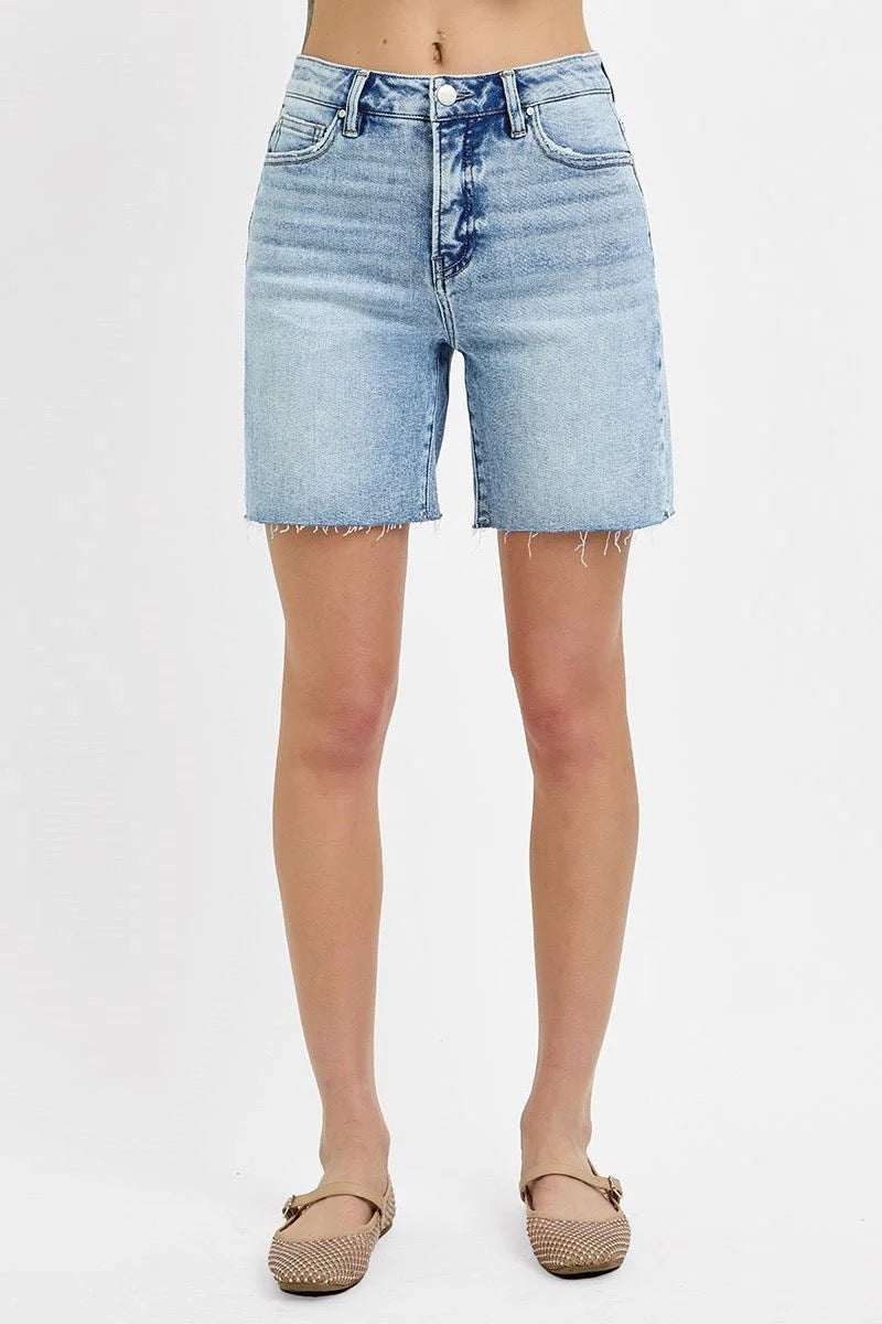 RISEN TUMMY CONTROL MOM SHORTS