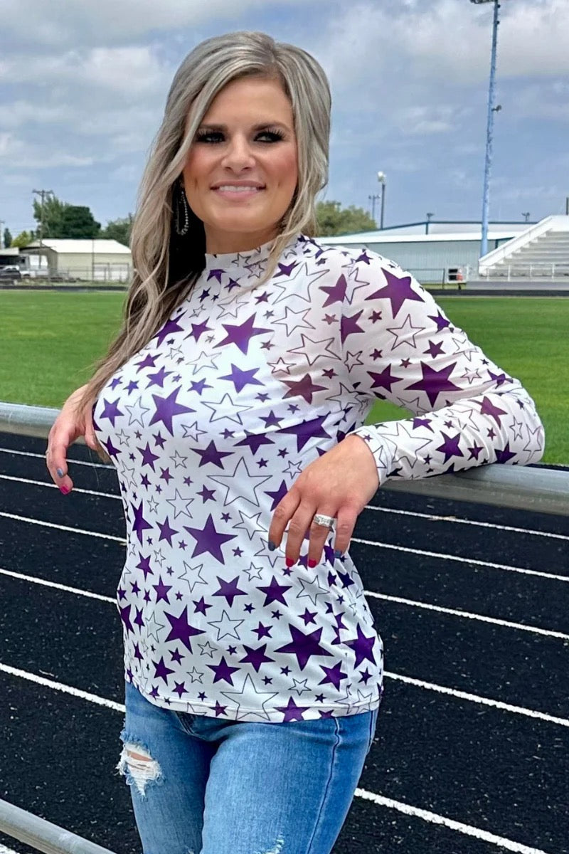 GO TEAM GO PURPLE MESH