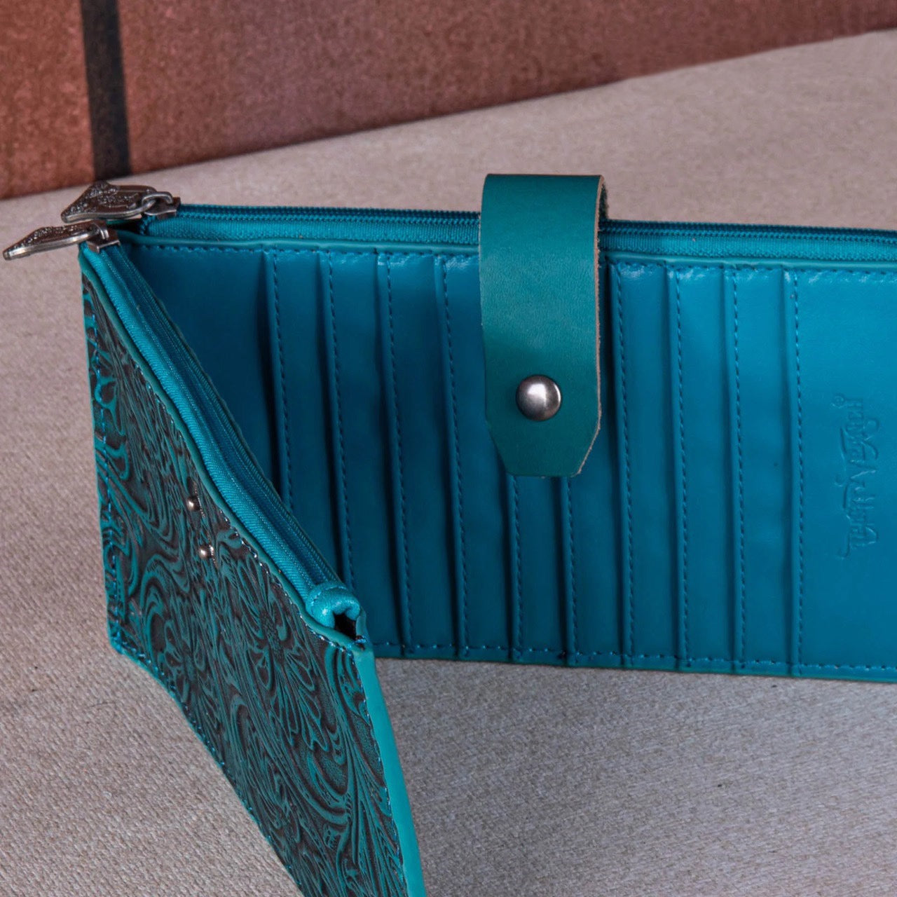 Trinity Ranch Floral Tooled Bi-Fold Leather Wallet
