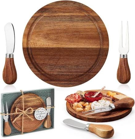 MINI ROUND WOODEN CHARCUTERIE BOARD