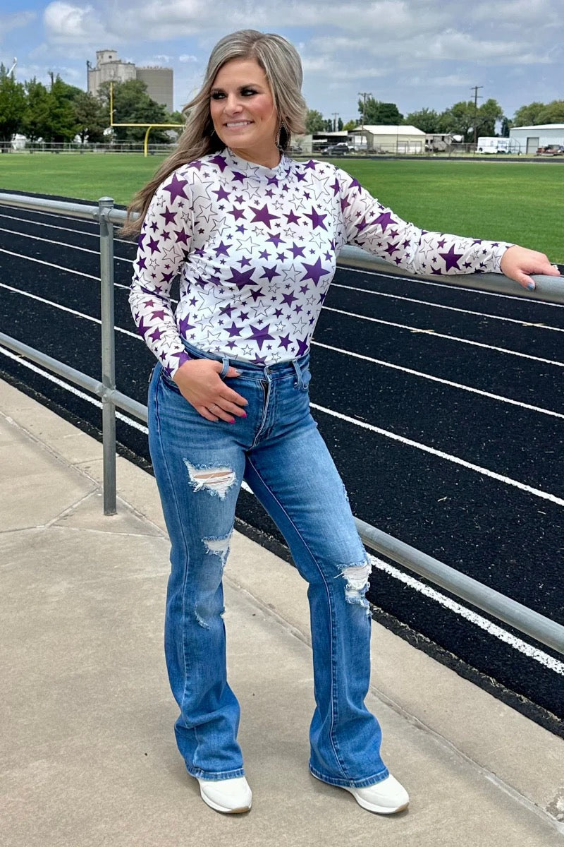 GO TEAM GO PURPLE MESH