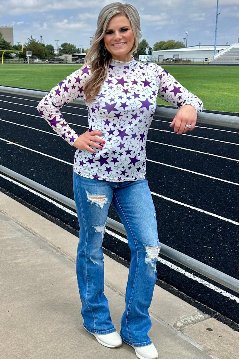 GO TEAM GO PURPLE MESH